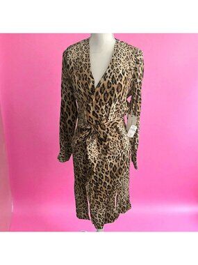 FRAME Leopard Print Button Belted Dress Size Small NEW NWT